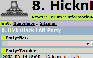 Screenshot von lan.hicknhack.org